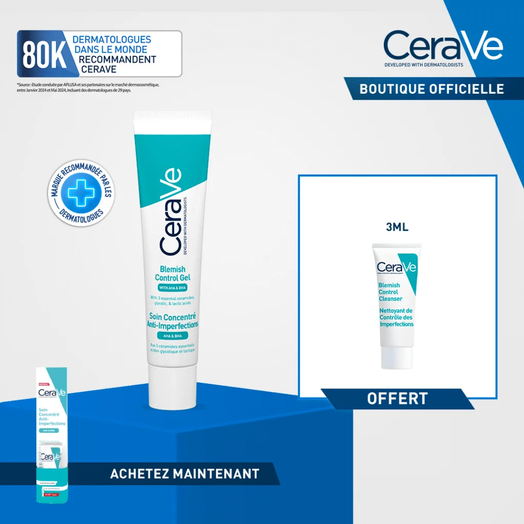 CeraVe Soin Concentré Anti-Imperfections Peau Grasse à Tendance Acnéique | 40ml+ Miniature