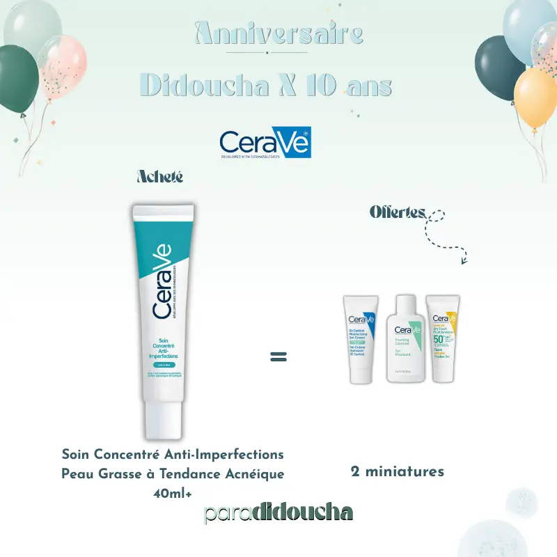 Soin Concentré Anti-Imperfections Peau Grasse à Tendance Acnéique 40ml+