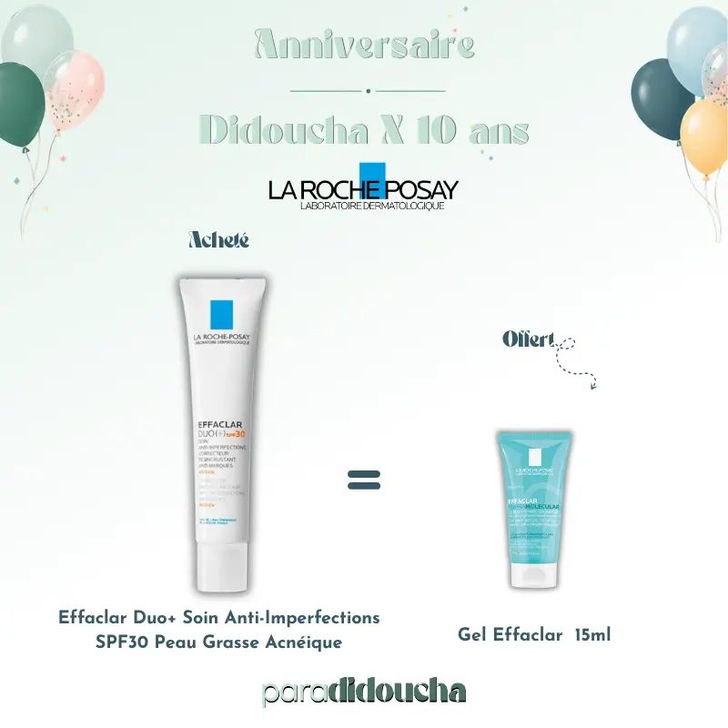 La Roche-Posay Effaclar Duo+ Soin Anti-Imperfections SPF30 Peau Grasse Acnéique
