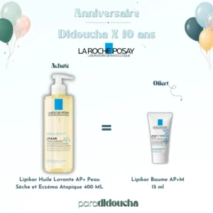 Lipikar Huile Lavante AP+ Peau Sèche et Eczéma Atopique 400 ML