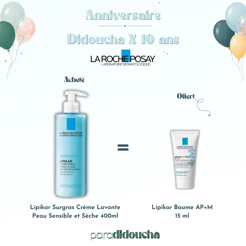 Lipikar Surgras Crème Lavante Peau Sensible et Sèche 400ml