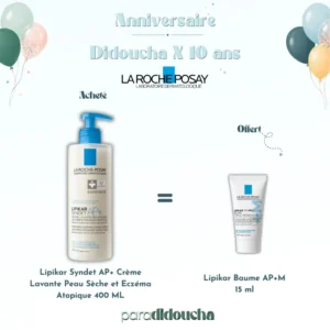 Lipikar Syndet AP+ Crème Lavante Peau Sèche et Eczéma Atopique 400 ML