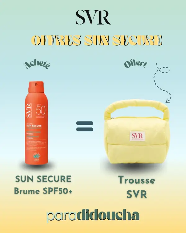 SVR SUN SECURE BRUME BIODE SPF50+ 200ml + Trousse Offert