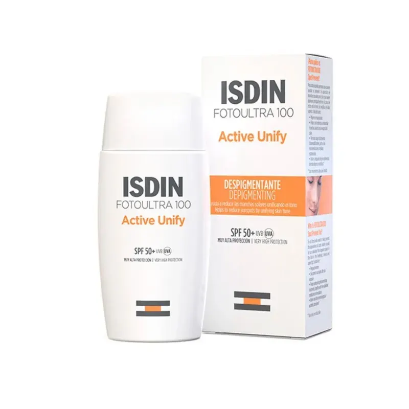 isdin foto ultra 100 active unify dépigmentant invisible spf 50+ 50ml