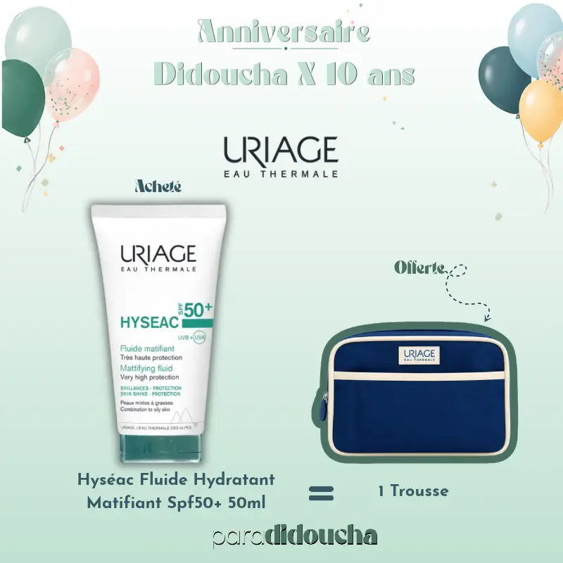 Hyséac Fluide Hydratant Matifiant Spf50+ 50ml