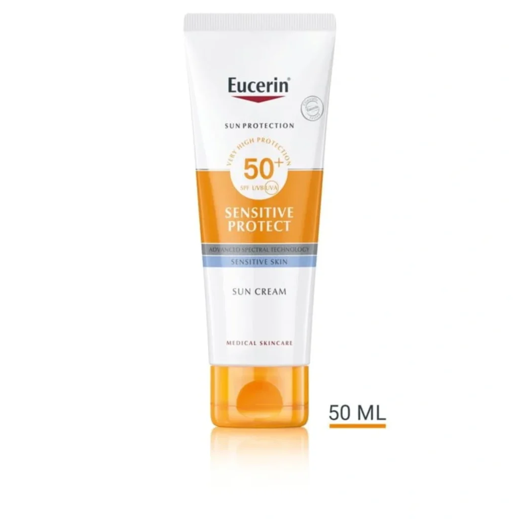 Eucerin Sun Protection Sensitive Protective Crème de Soleil SPF50+ Peau normale et sèche - 50ml