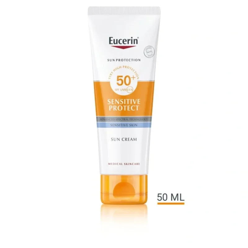 Eucerin Sun Protection Sensitive Protective Crème de Soleil SPF50+ Peau normale et sèche - 50ml
