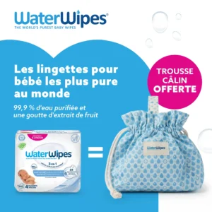 WATERWIPES PACK LINGETTES BEBE PACK DE 4 X 60 