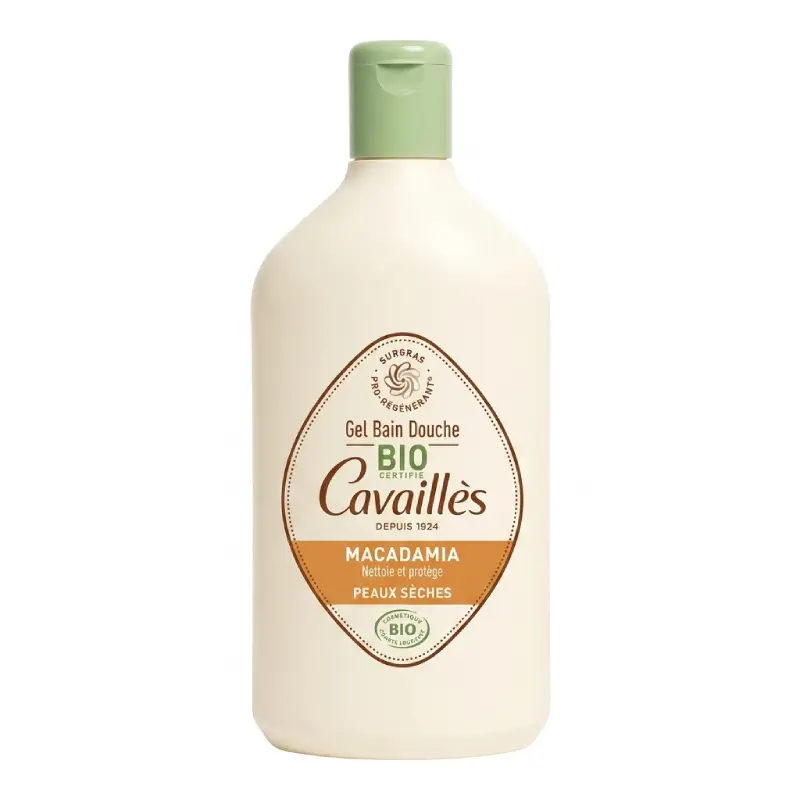 Cavaillès Gel Bain Douche Certifié Bio Huile de Macadamia 400ml