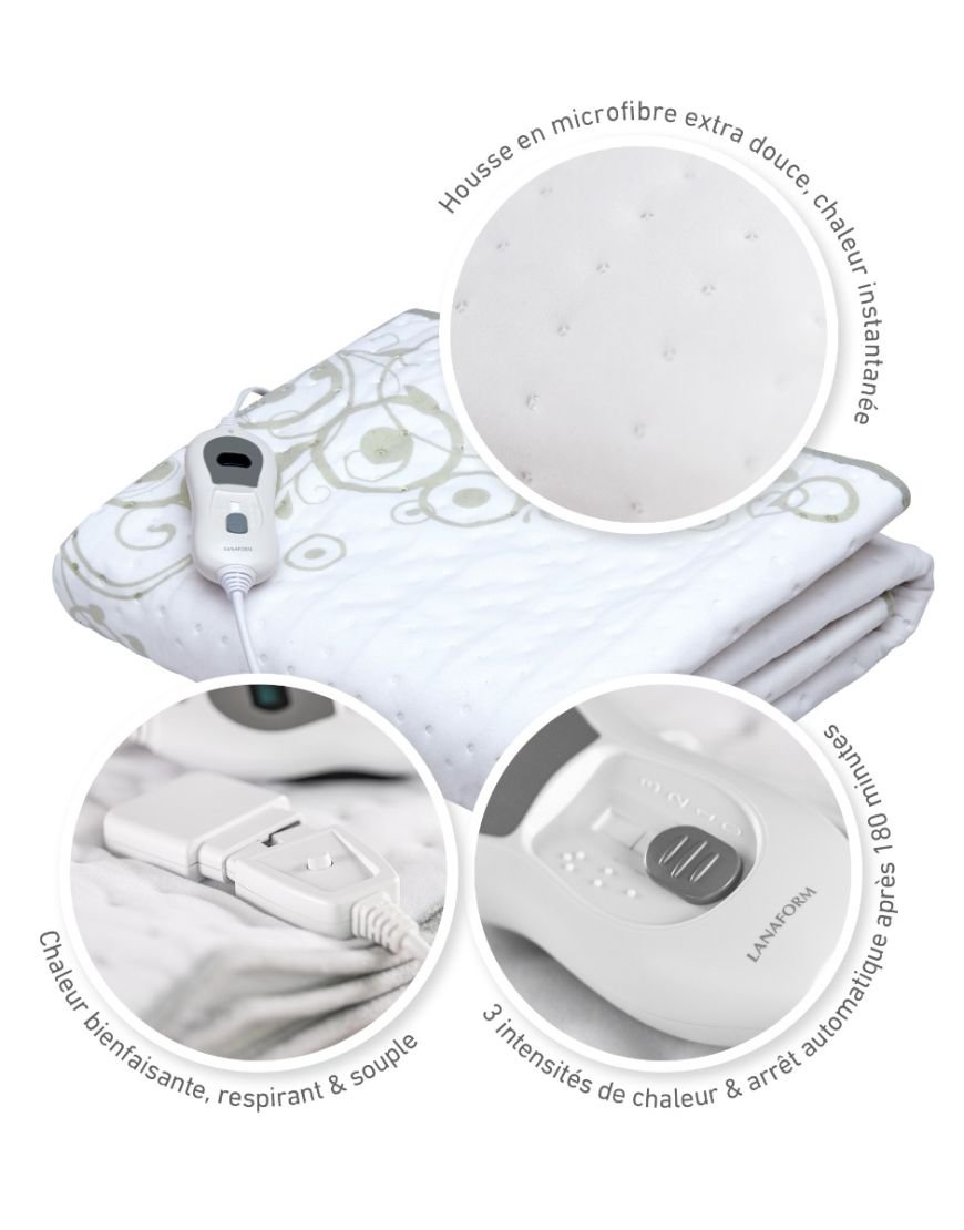 Surmatelas Chauffant Pekatherm 2 Places - 150x160 Cm - 100% Coton - 4 Niveaux De Chaleur - Thérapeutique