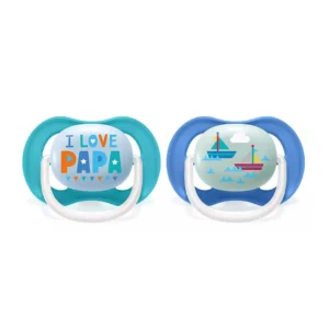 Avent Sucettes Orthodoniques 6-18M Garçon Papa/Boat SCF080/03