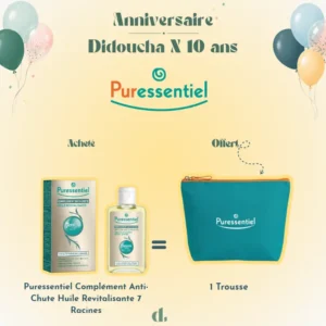 Puressentiel Complément Anti-Chute Huile Revitalisante 7 Racines + Trousse Offerte – Image 1