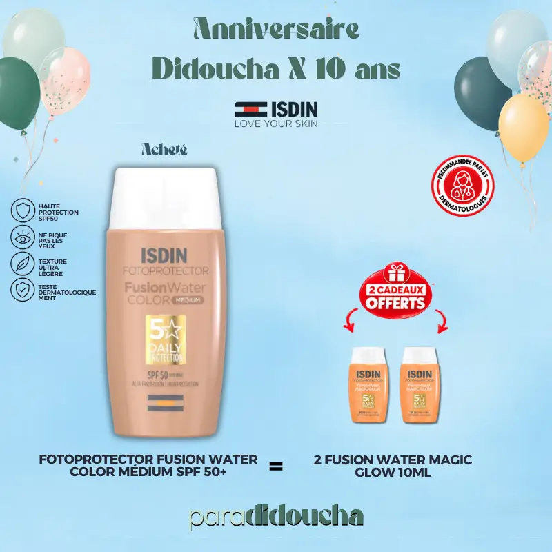 Fotoprotector Fusion Water Color Médium SPF 50+