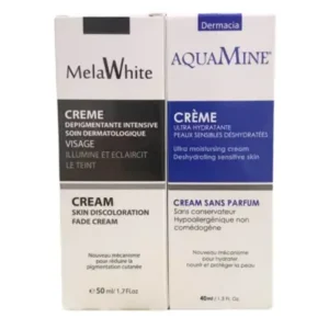 Melawhite Crème Dépigmentante Intensive 50ml + Aquamine Creme Hydratante 40ml Offerte – Image 1