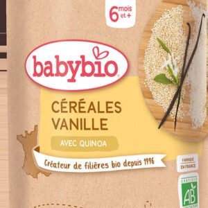 BABYBIO CEREALES VANILLE AVEC QUINOA 220G 6 MOIS ET + – Image 1
