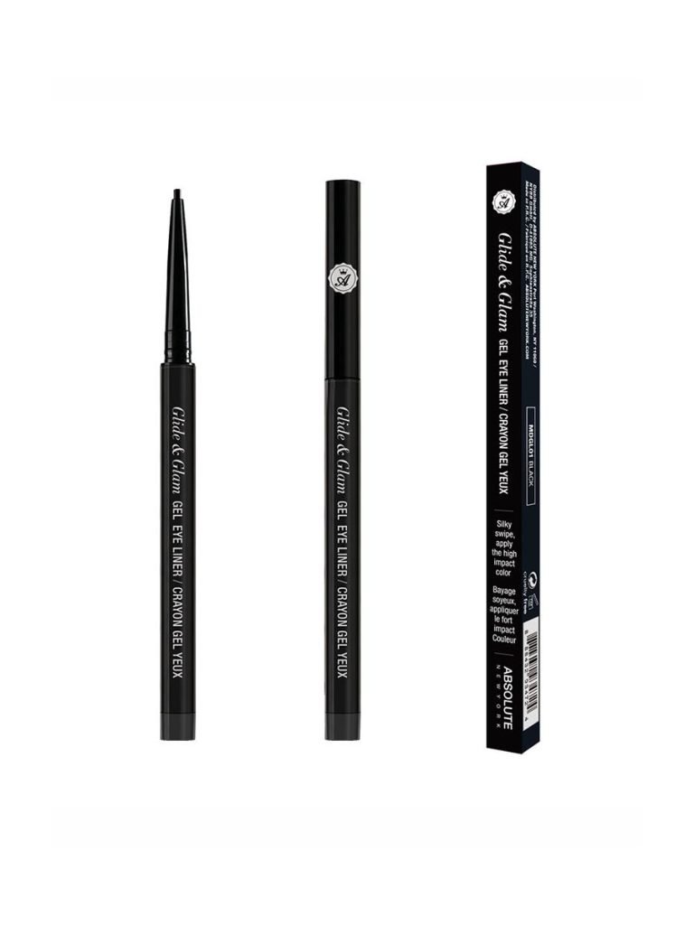 ABSOLUTE NEW YORK CRAYON GLIDE & GLAM GEL 01 BLACK