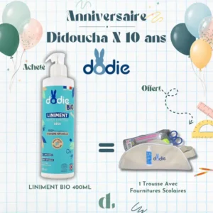 DODIE LINIMENT BIO 400ML + 1 Trousse Avec Fournitures Scolaires – Image 1