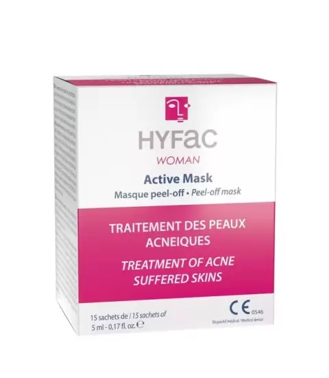 hyfac-woman-active-mask-masque-peel-off-15-sachets HYFAC WOMAN ACTIVE MASK