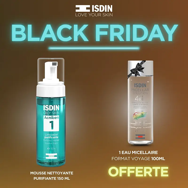 SDIN Acniben Mousse Nettoyante Purifiante 150ml et Eau Micellaire 4-en-1 OFFERTE pour peau acnéique