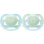 Avent Sucettes Ultra Air Night 0-6m garçon