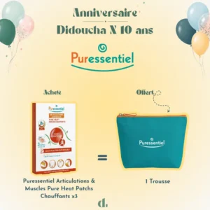 Puressentiel Articulations & Muscles Pure Heat Patchs Chauffants x3 + Trousse Offerte – Image 1