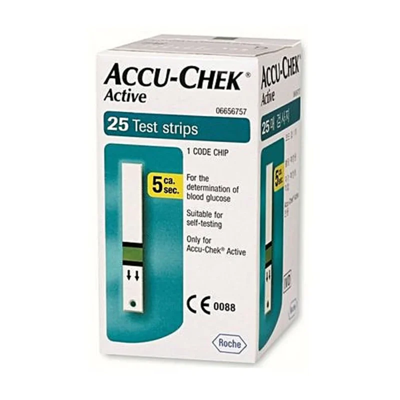 Accu-Chek-Active-25-Bandelettes-De-Test-De-La-Glycemie-prix-maroc-parapharmacie Bandelettes