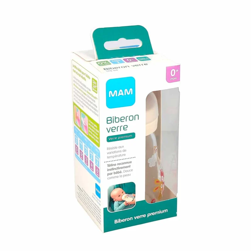 MAM Biberon en verre 170 ml - 0M