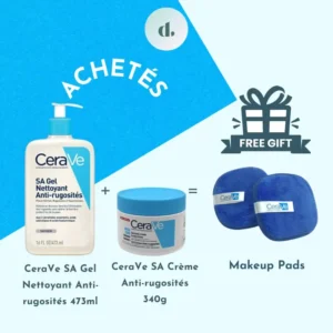 CeraVe SA Gel Nettoyant Anti-rugosités 473ml + SA Crème Anti-rugosités 340g + OFFERT – Image 1