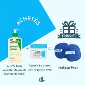 CeraVe huile hydratante 236 ml + SA Crème Anti-rugosités 340g + OFFERT – Image 1