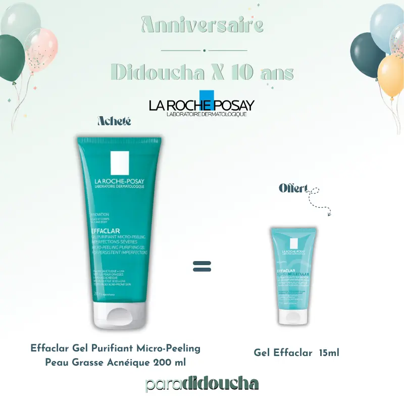 Effaclar Gel Purifiant Micro-Peeling Peau Grasse Acnéique 200 ml