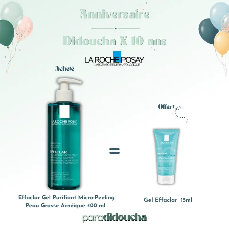 Effaclar Gel Purifiant Micro-Peeling Peau Grasse Acnéique 400 ml