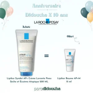 Lipikar Syndet AP+ Crème Lavante Peau Sèche et Eczéma Atopique 200 ML