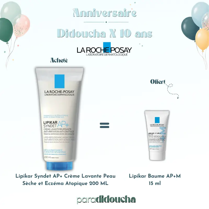 Lipikar Syndet AP+ Crème Lavante Peau Sèche et Eczéma Atopique 200 ML
