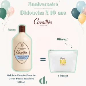Rogé Cavaillès Gel Bain Douche Fleur de Coton 500ml + Trousse Offerte – Image 1