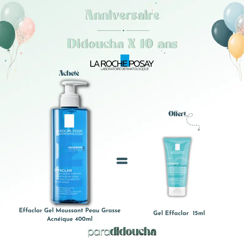 Effaclar Gel Moussant Peau Grasse Acnéique 400ml