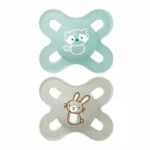 MAM Start Lot de 2 Sucettes Unisexe Naissance 0-2 Mois Silicone + Boîte
