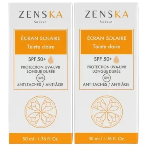 Zenska Écran Solaire Teinté Clair SPF50+ 50ml (Pack 1+1)