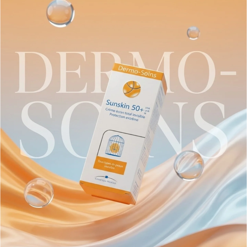 Dermo-Soins Sunskin 50+ Crème Ecran Total Invisible – 50ml