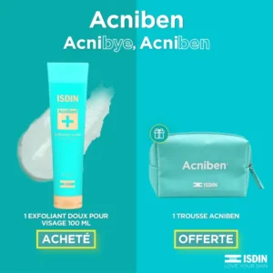 ISDIN Oily Skin Acniben Gommage Doux Gel Exfoliant + trousse