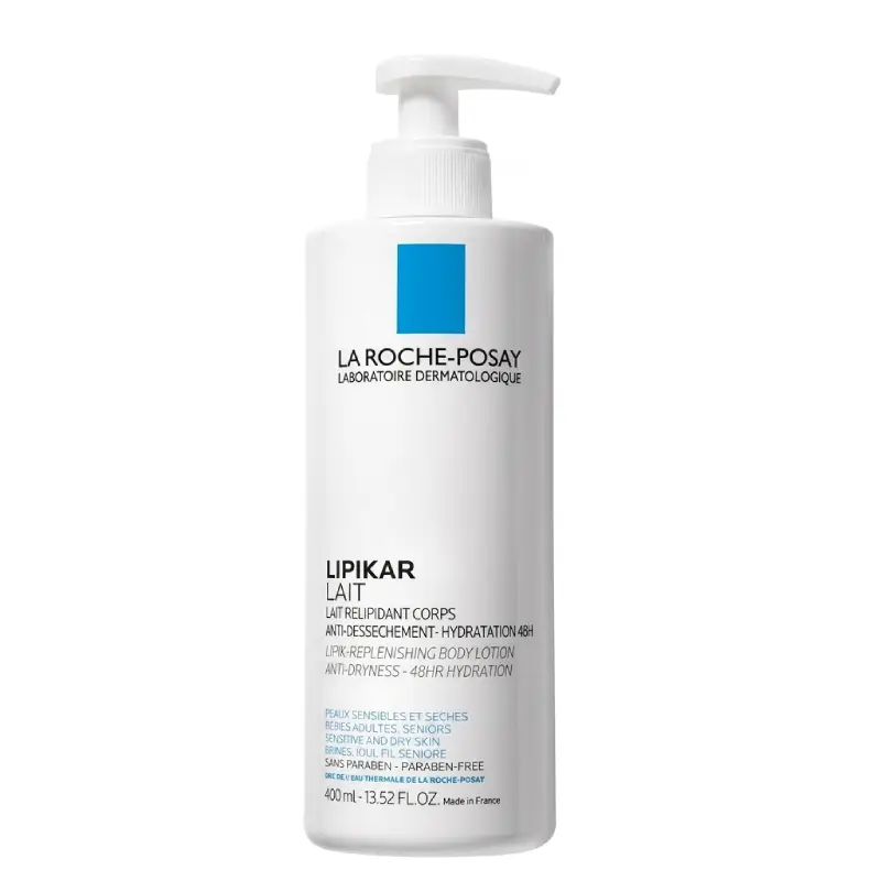 La Roche-Posay Lipikar Lait Rélipdant Anti-Dessèchement Peau Sèche et Sensible 400ml+ Gel Effaclar 50ml Offert