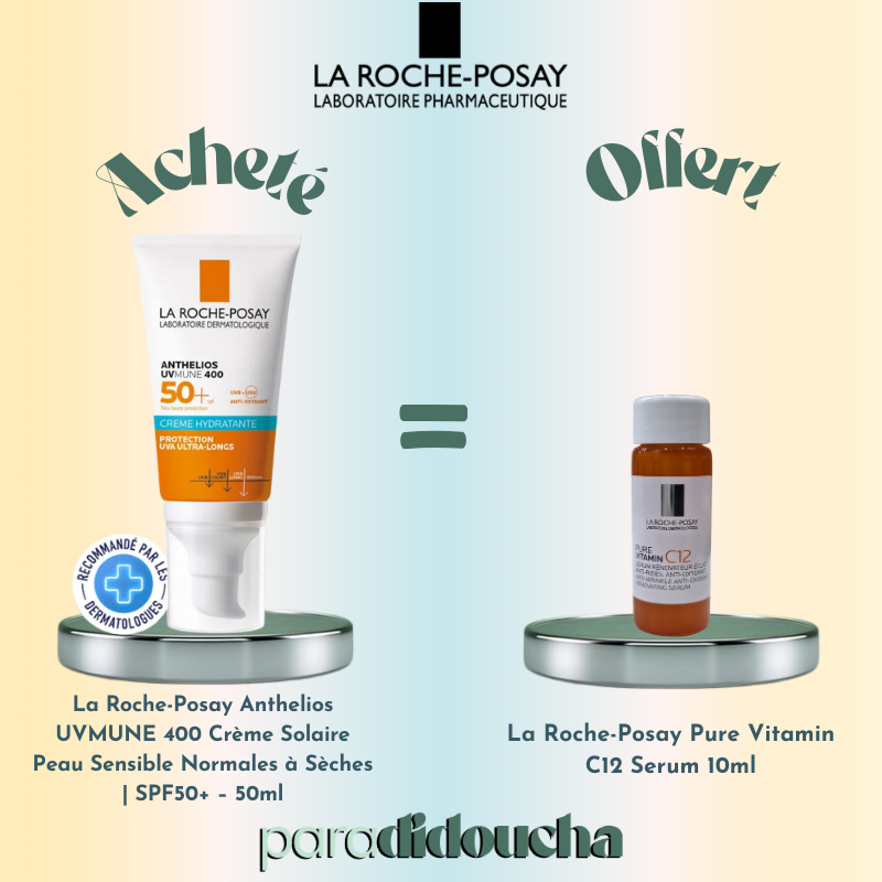 La Roche-Posay Anthelios UVMUNE 400 Crème Solaire | Peau Sensible Normales à Sèches | SPF50+ - 50ml
