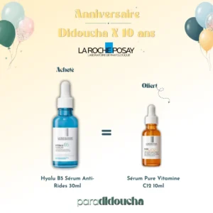 La Roche-Posay Hyalu B5 Sérum Anti-Rides Peau Sensible 30ml + Sérum Pure Vitamine C12 10ml Offert – Image 1