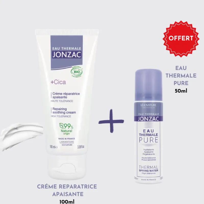 JONZAC +Cica Crème Réparatrice Apaisante 100ml + Cadeau Offert