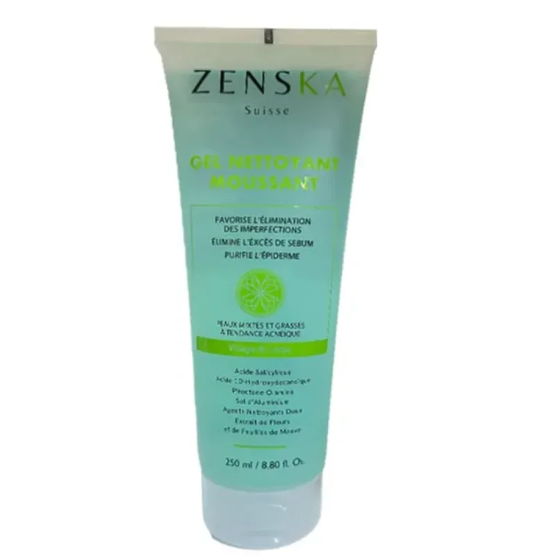 ZENSKA GEL NETTOYANT MOUSSANT VISAGE ET CORPS 250 ML