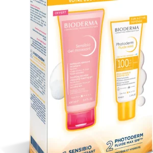 BIODERMA PHOTODERM FLUIDE INVISIBLE SPF100 40ml = Sensibio Gel Moussant 100ml OFFERT – Image 1