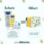 Mustela Pack Bébé 2 EN 1 GEL NETTOYAANT 200ml + MUSTELA LAIT SOLAIRE SPF50 40ML + MUSTI EAU DE SOIN+ VANITY NOMADE PASTEL OFFERT