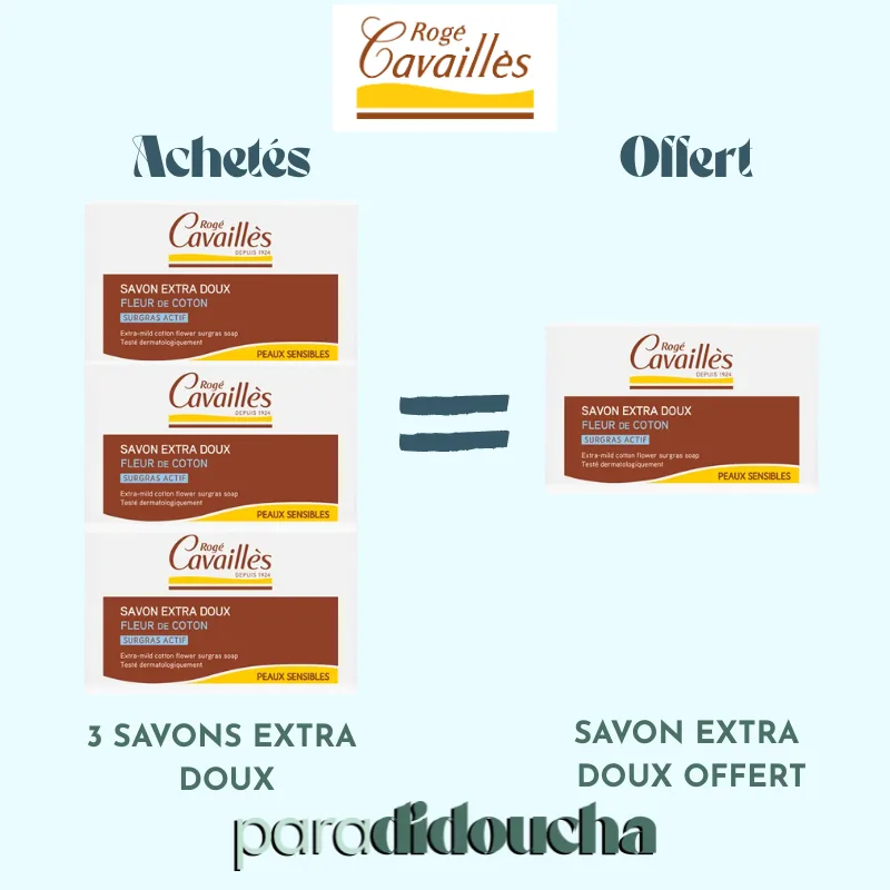 PACK ROGE CAVAILLES SAVON PARFUME FLEUR DE COTON