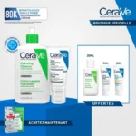 CERAVE OFFRE CREME LAVANTE HYDRATANTE 473 ML +CREME HYDRATANTE VISAGE NUIT 52 ML + 3 MINIATURES OFFERTES