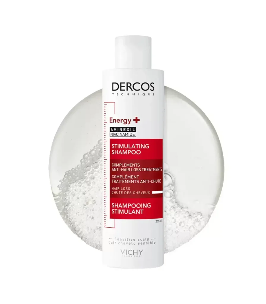 Vichy Dercos Shampooing Energisant+ Anti-chute – 200 ml = format voyage de 50 ml