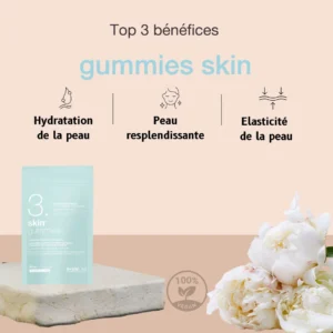 SSWLAB 3 SKIN GUMMIES 105G 42 GUMMIES GOUT FRUIT ROUGES